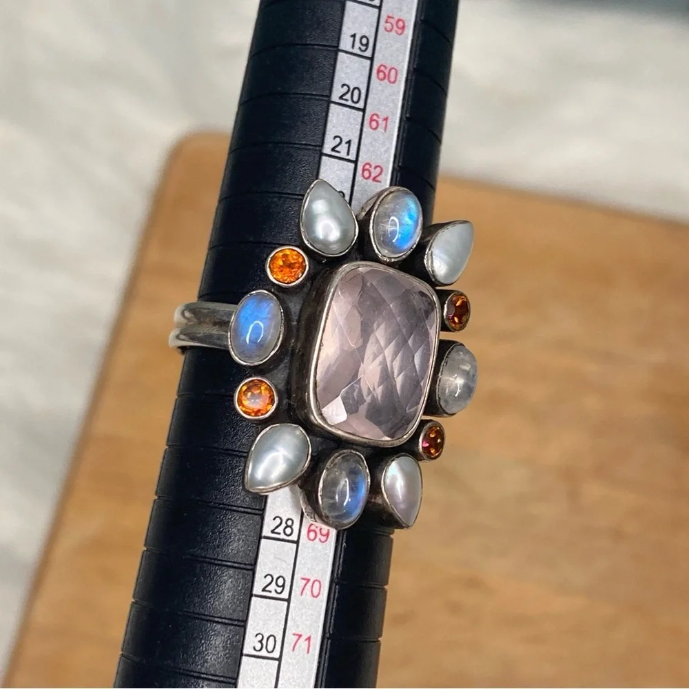 Nicky Butler Multi-Stone Statement Cocktail Ring in Sterling Silver Size 11.5